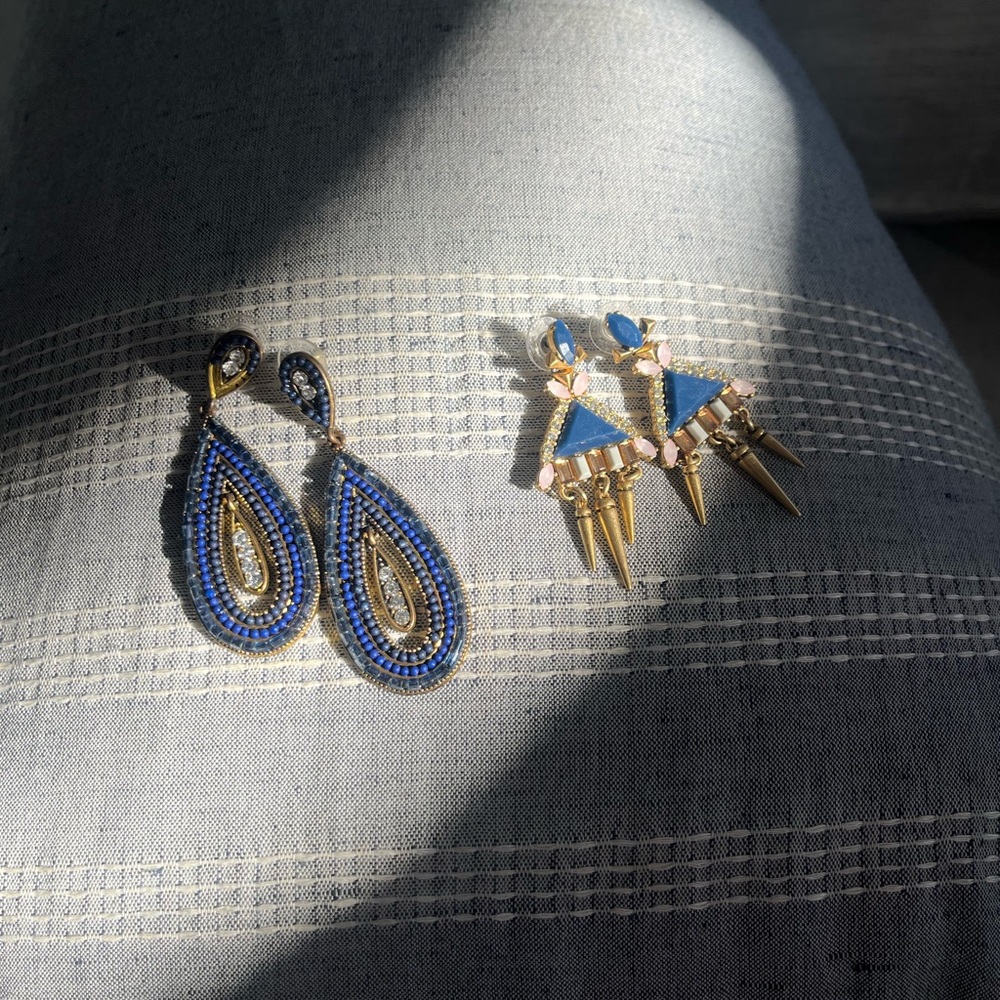 Lot of 2 J Crew statement earrings